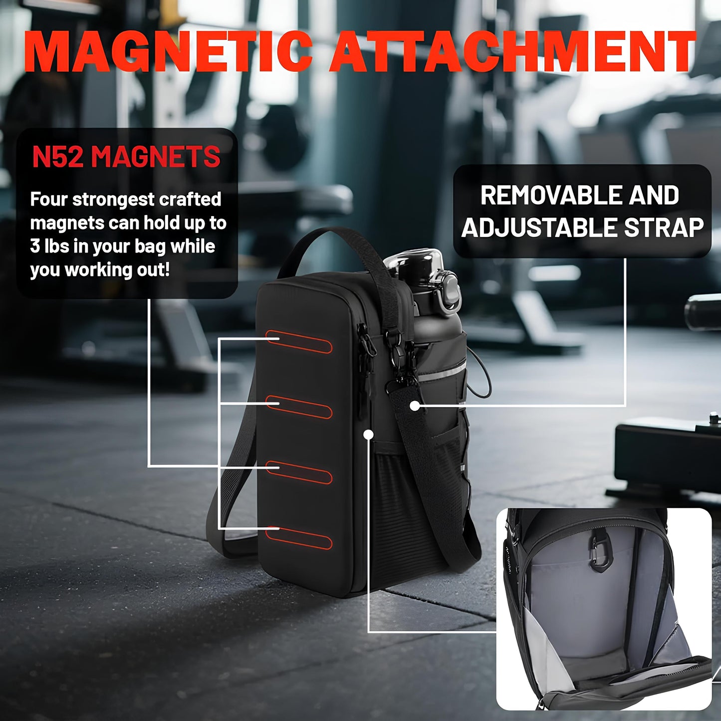 HydraMag™ – Magnetic Gym Bottle Bag